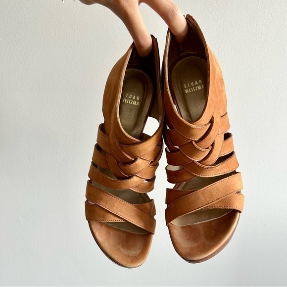 Stuart Weitzman Tan Sandal Heels size 8.5 - Picture 3 of 9